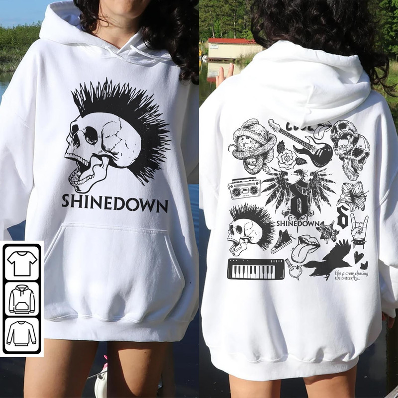 Shinedown Doodle Art Shirt, 2 Side Vintage Shinedown Merch Lyrics Album Art Sweatshirt, Retro Shinedown Tour 2023 DA1306DT - 3.jpg