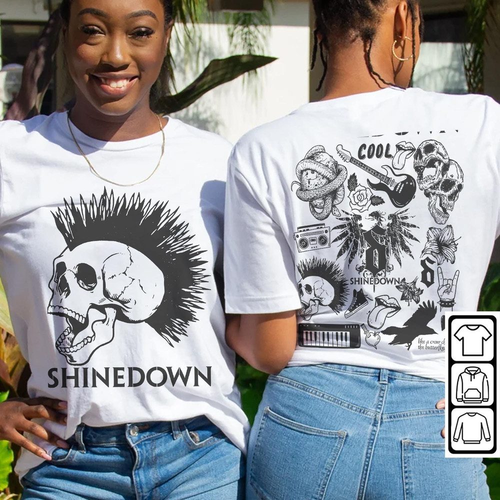 Shinedown Doodle Art Shirt, 2 Side Vintage Shinedown Merch Lyrics Album Art Sweatshirt, Retro Shinedown Tour 2023 DA1306DT - 4.jpg