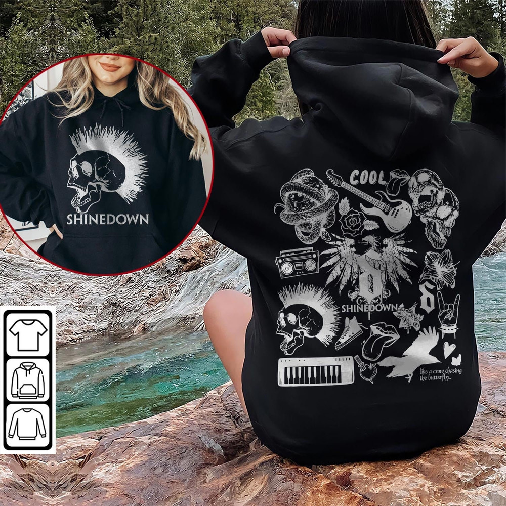 Shinedown Doodle Art Shirt, 2 Side Vintage Shinedown Merch Lyrics Album Art Sweatshirt, Retro Shinedown Tour 2023 DA1306DT - 5.jpg