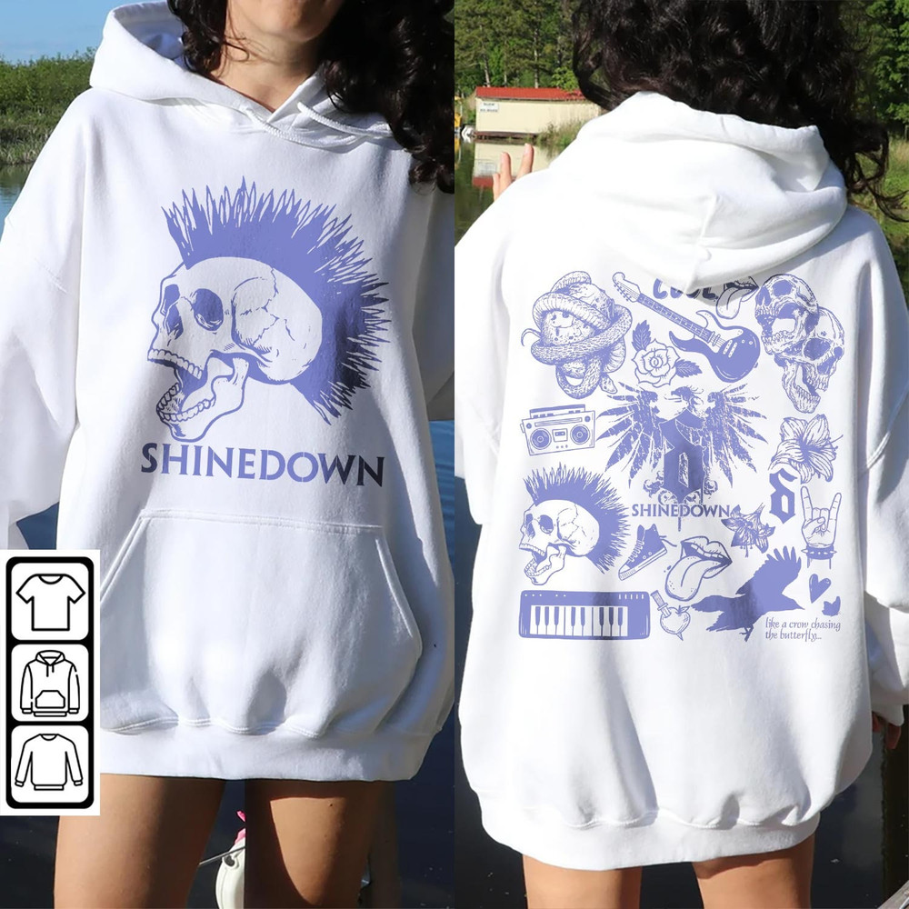 Shinedown Doodle Art Shirt, 2 Side Vintage Shinedown Merch Lyrics Album Art Sweatshirt, Retro Shinedown Tour 2023 V1 DA1306DT - 3.jpg