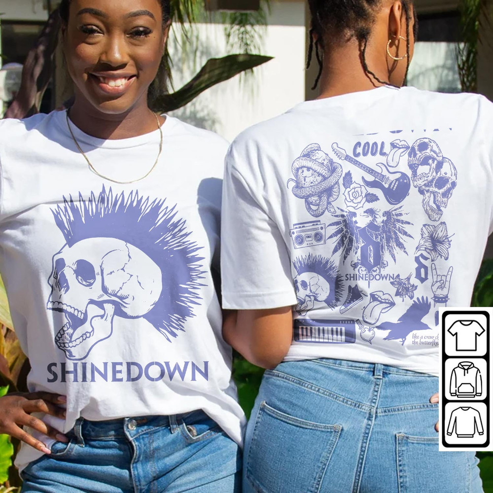 Shinedown Doodle Art Shirt, 2 Side Vintage Shinedown Merch Lyrics Album Art Sweatshirt, Retro Shinedown Tour 2023 V1 DA1306DT - 4.jpg