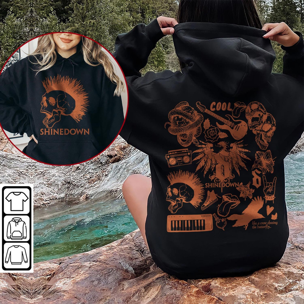 Shinedown Doodle Art Shirt, 2 Side Vintage Shinedown Merch Lyrics Album Art Sweatshirt, Retro Shinedown Tour 2023 V1 DA1306DT - 5.jpg