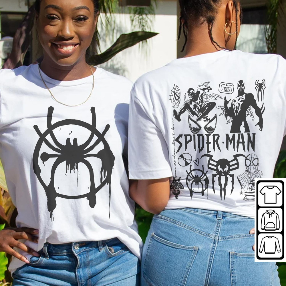 Spidey 2099 Movie Doodle Art Shirt, 2 Side Vintage 90s Spidey 2099 Merch Tee Graphic Art, Retro Superhero Art DA1906DT - 4.jpg