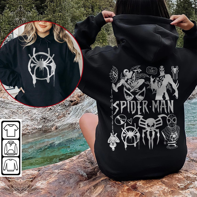 Spidey 2099 Movie Doodle Art Shirt, 2 Side Vintage 90s Spidey 2099 Merch Tee Graphic Art, Retro Superhero Art DA1906DT - 5.jpg