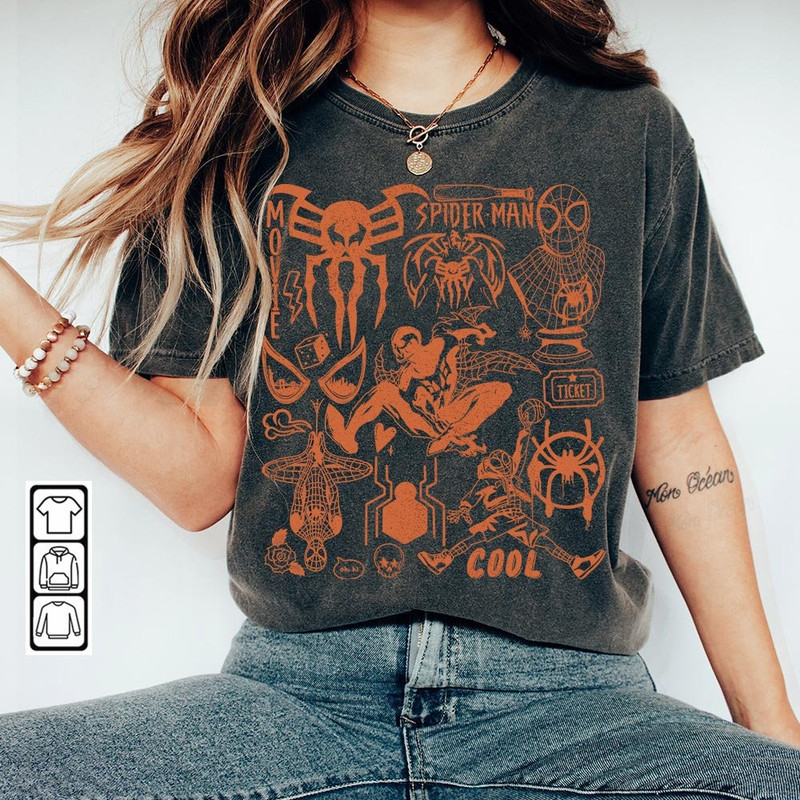 Spidey 2099 Movie Doodle Art Shirt, Vintage 90s Spidey 2099 Merch Tees Graphic Art, Retro Superhero Art DA1906DT V1 - 2.jpg