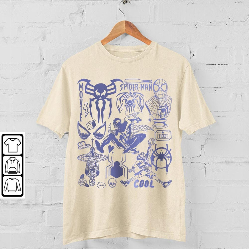 Spidey 2099 Movie Doodle Art Shirt, Vintage 90s Spidey 2099 Merch Tees Graphic Art, Retro Superhero Art DA1906DT V1 - 4.jpg
