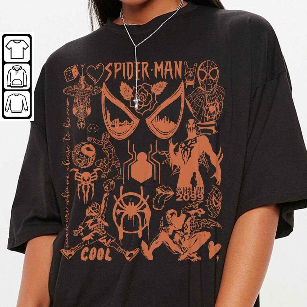 Spidey 2099 Movie Doodle Art Shirt, Vintage 90s Spidey 2099 Merchs Tees Graphic Art, Retro Superhero Art DA1906DT V1 - 2.jpg