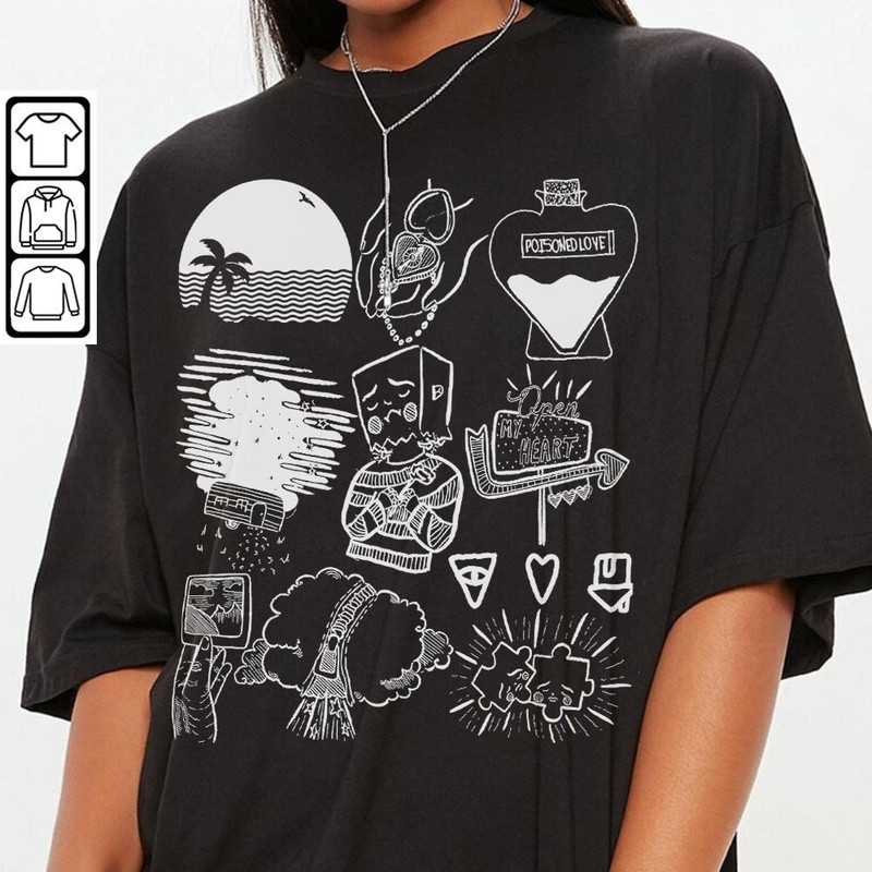 The Neighbourhood Doodle Art Shirt, Vintage The NBHD Merch Tees Album Lyric Art Tattoo Sweatshirt Hoodie, Retro The NBHD Tour DA1206DT - 3.jpg