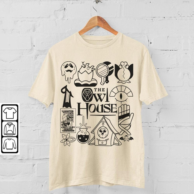 The Owl House Doodle Art Shirt, Vintage The Owl House Movie TV Print Art Tattoo Sweatshirt Hoodie The Owl House Cartoon 2023 DA2405DT - 4.jpg