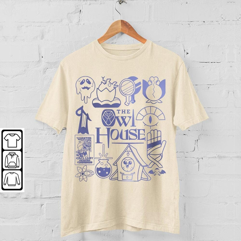 The Owl House Doodle Art Shirt, Vintage The Owl House Movie TV Print Art Tattoo Sweatshirt Hoodie The Owl House Cartoon 2023 V1 DA2405DT - 4.jpg
