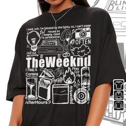 the weeknd doodle art shirt, vintage merch weeknd album lyrics song sweatshirt hoodie, weeknd tour 2023 rap tattoos da26