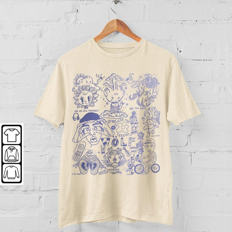 Tyler Creator Doodle Art Tattoo Shirt, Tyler Creator Album Lyrics Art Sweatshirt Hoodie, Retro Tyler Tour 2023 Art Design DA1205DT - 4.jpg