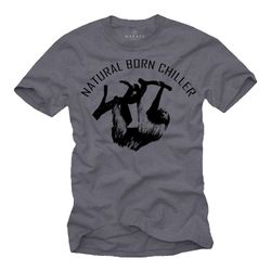 cool funny mens t-shirts chiller sloth green nerd gifts for him s-xxxxxl