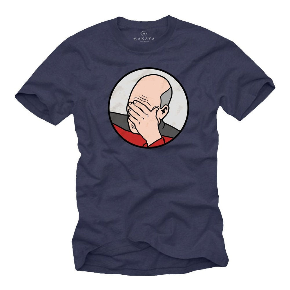 Cool Mens T-Shirt - Picard Epic Fail Star - Funny Meme Messaage Tee Blue American S-XXXXXL - 1.jpg