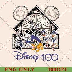 retro disney 100 years of wonder png, mickey and friends 100th anniversary, disneyland trip 100th png, disney castle png