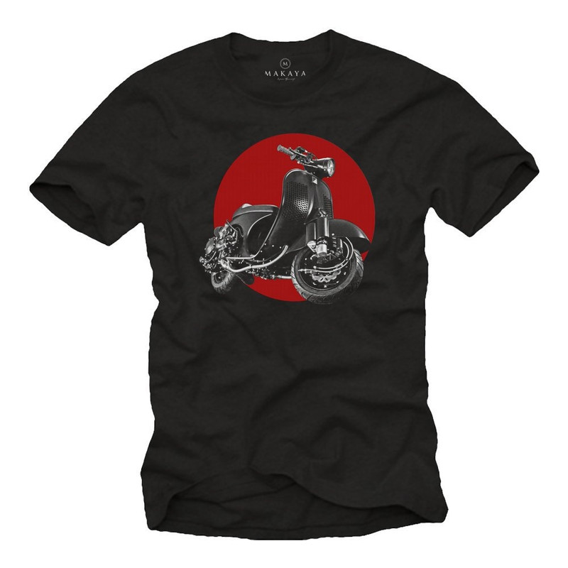 Cool Scooter Shirt printed in red and white for Men S-XXXXXL - 1.jpg