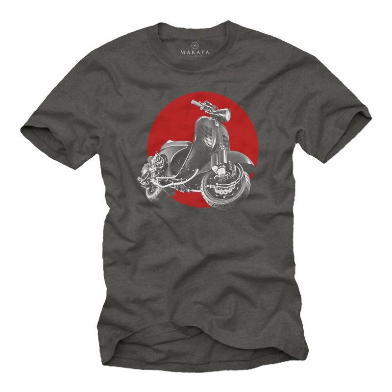 Cool Scooter Shirt printed in red and white for Men S-XXXXXL - 3.jpg