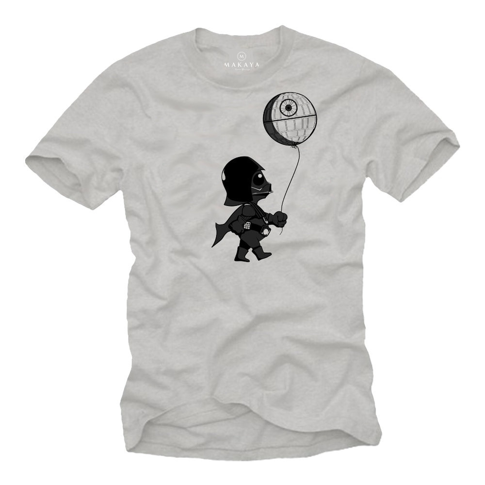 Funny Gifts for Men - Baby Vader Tshirt Balloon Banksy Style Wars grey size S-XXXXXL - 1.jpg