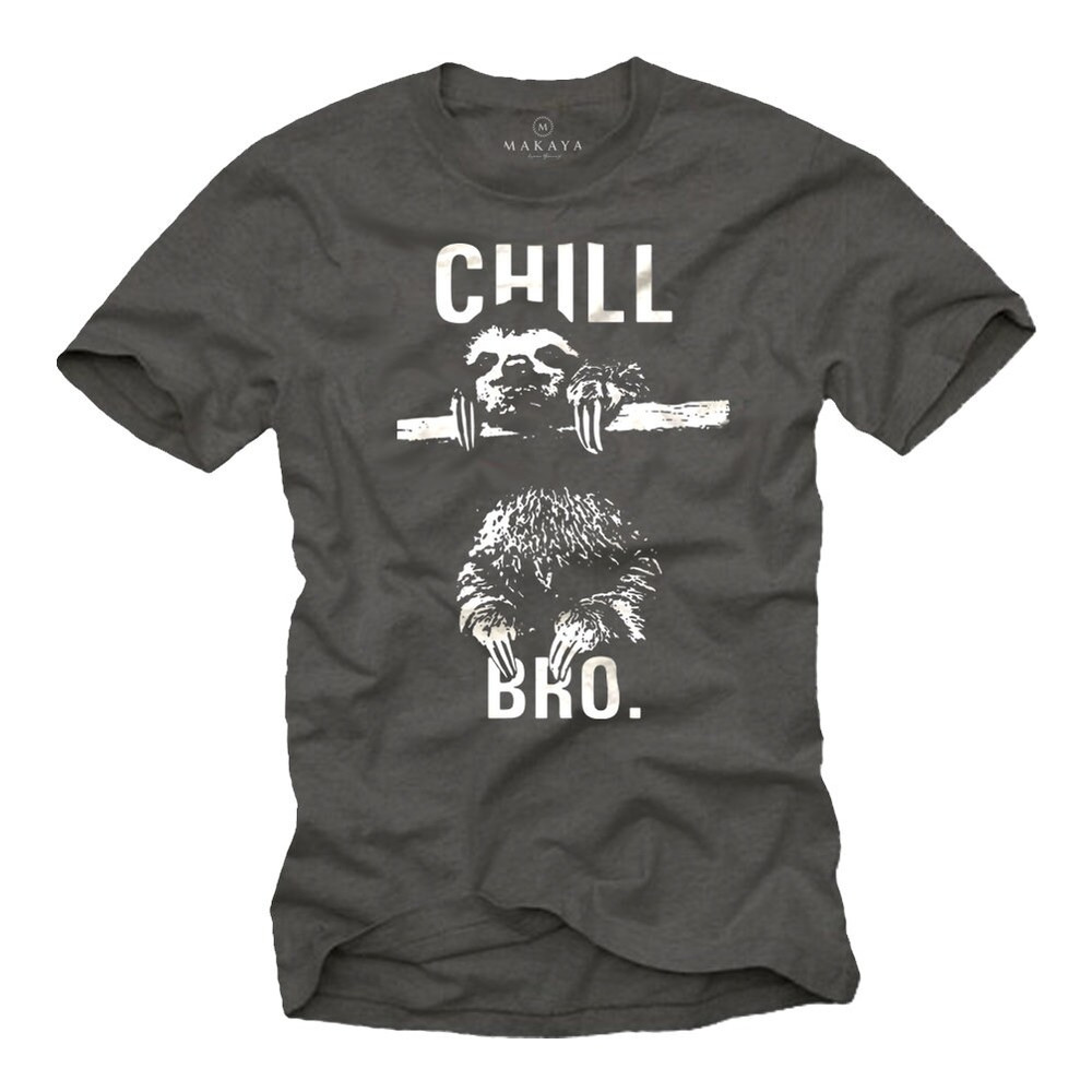 Funny Sloth T-Shirt Chill Bro Natural Born Chiller black Geek Gamer Nerd Gifts - 4.jpg