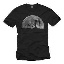 funny t-shirt for men with death in the garden print black-white size s-xxxxxl