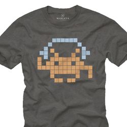 funny t-shirts for him - gamer tee shirt space invader with headphones gaming gifts grey s-xxxxxl