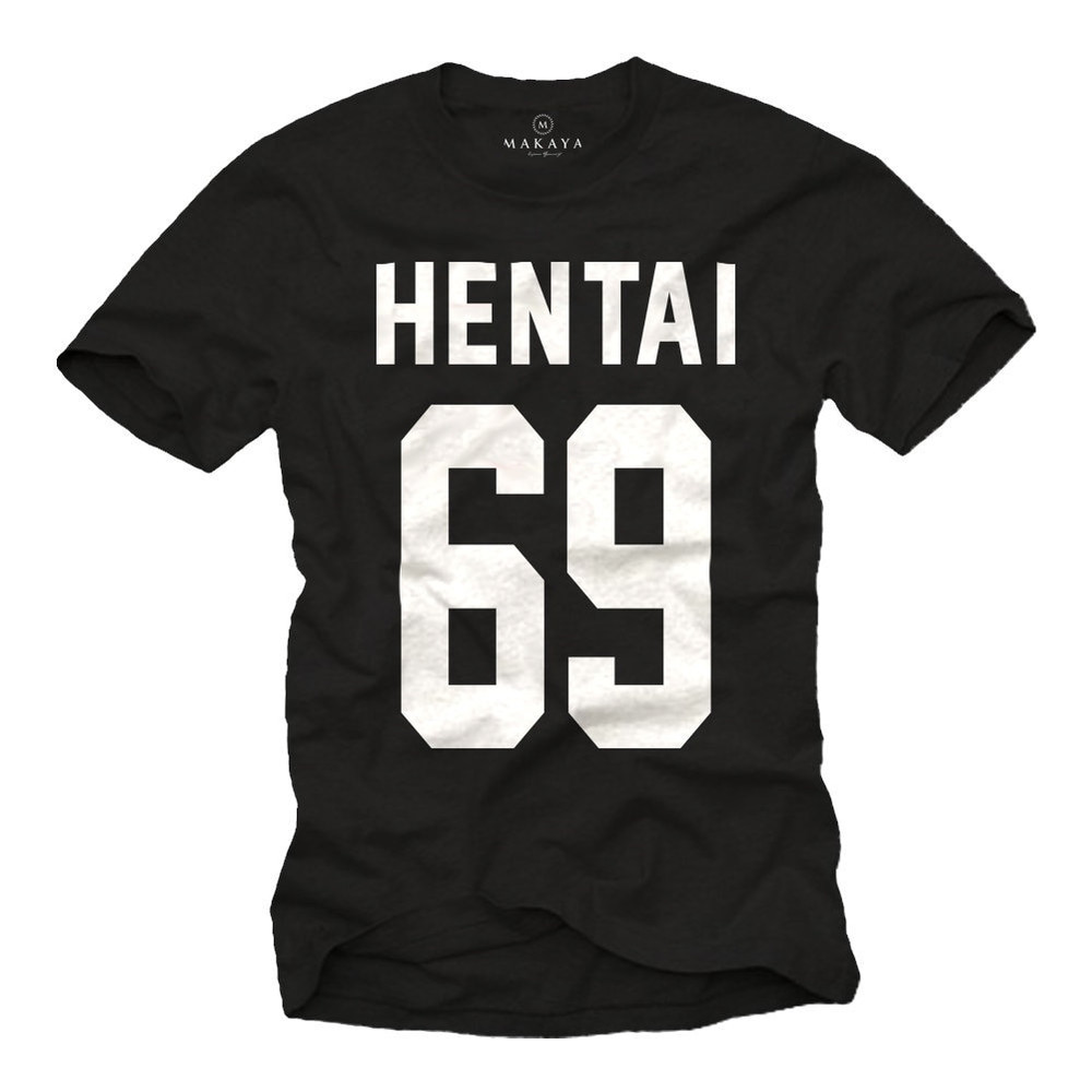 MAKAYA Hentai Mens T-Shirt Number 69 Football College Gift Black S-XXXXXL - 1.jpg