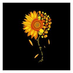 you are my sunshine svg, flower svg, skull sunflower svg, sunflower svg, birthday gift svg, gift for girl svg, flower lo