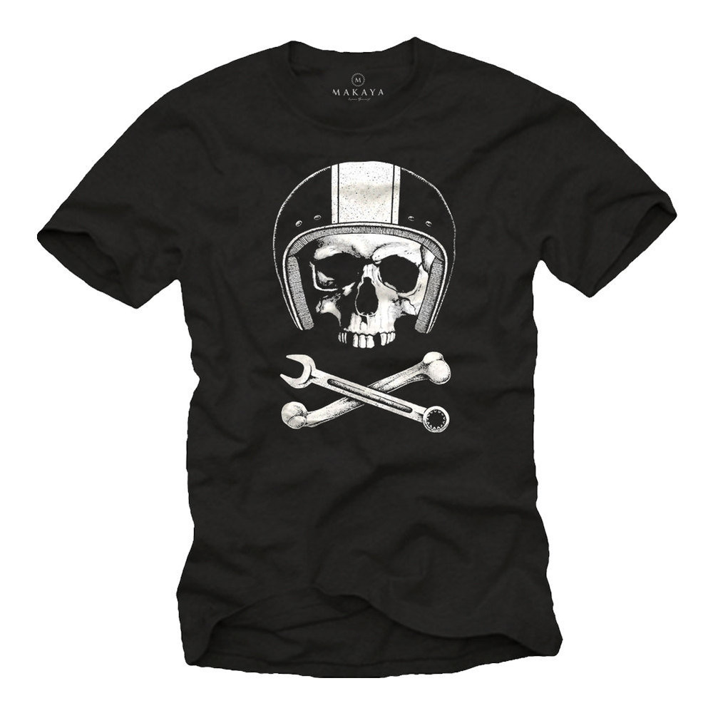 Men's T-Shirts Mechanic Skull Cool Motorcycle Gifts for Men S-XXXXXL - 1.jpg