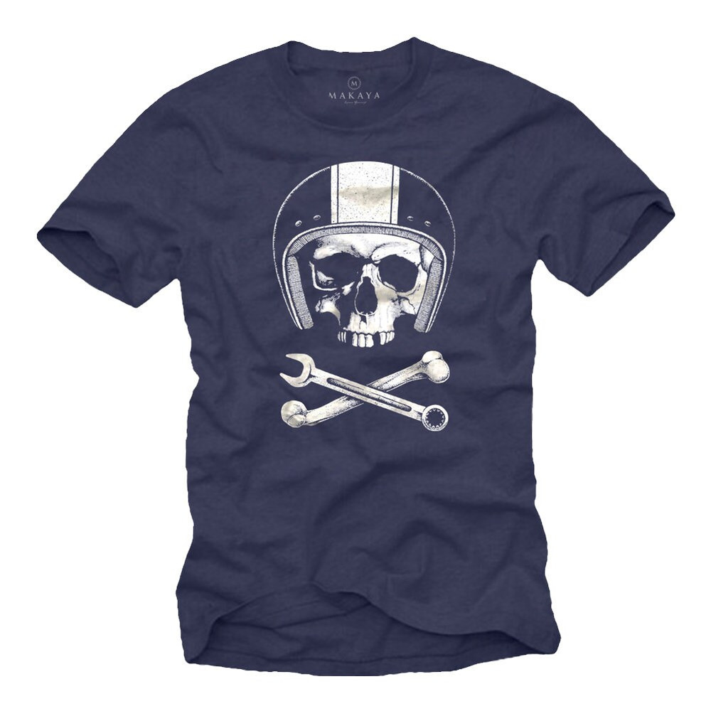 Men's T-Shirts Mechanic Skull Cool Motorcycle Gifts for Men S-XXXXXL - 3.jpg