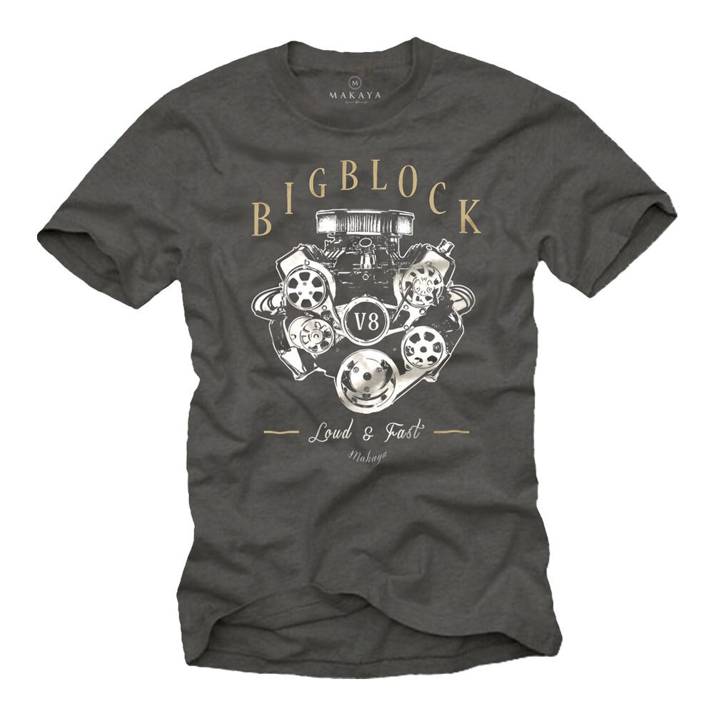 Rockabilly Men's T-Shirt Black - V8 Big Block Engine - US Muscle Car Tee Shirt S-XXXXXL - 4.jpg