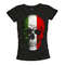 Womens Rock Shirt - Italian Flag Tshirt - Skull Top Gothic Tee SML - 1.jpg
