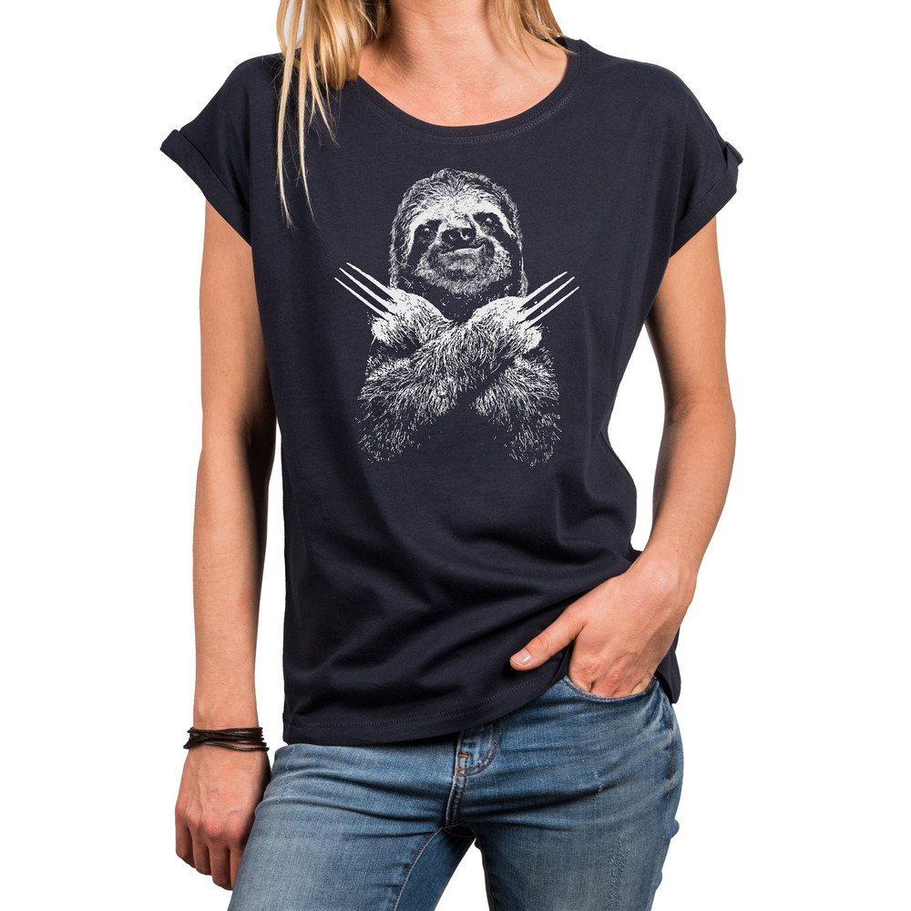 Womens Sloth Shirt Oversized Top - Funny Print - Cool Gift for Her Size XS - XXXXXL - 2.jpg