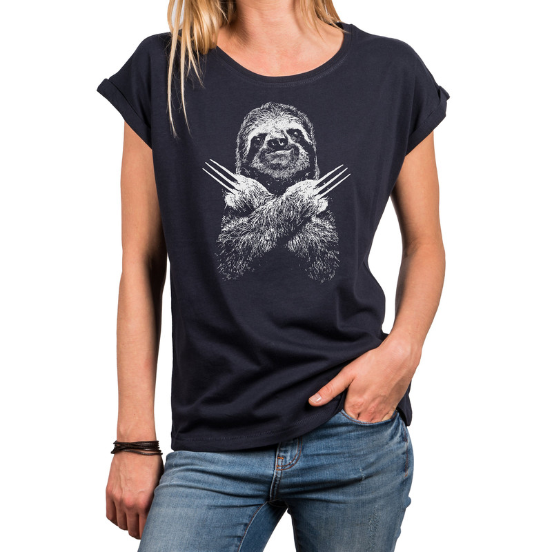 Womens Sloth Shirt Oversized Top - Funny Print - Cool Gift for Her Size XS - XXXXXL - 2.jpg
