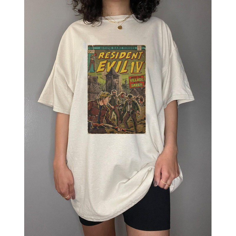 Resident Evil 4 fan art comic cover shirt, Resident Evil Retro T-Shirt - 2.jpg