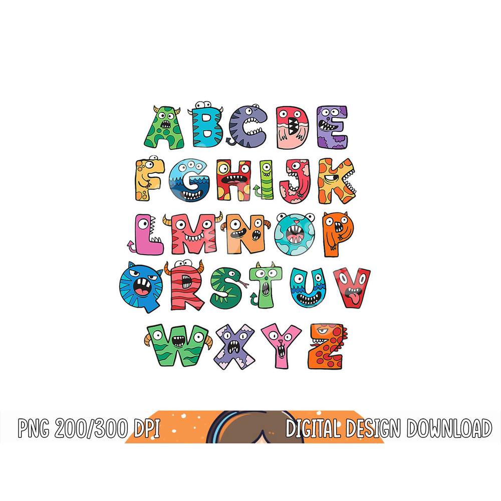 ABC Cute Monster Alphabet Halloween Teacher Costume Kids png, sublimation copy.jpg