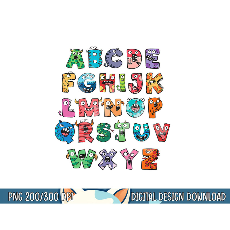 ABC Cute Monster Alphabet Halloween Teacher Costume Kids png, sublimation copy.jpg