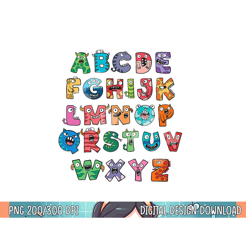 ABC Cute Monster Alphabet Halloween Teacher Costume Kids png, sublimation copy.jpg