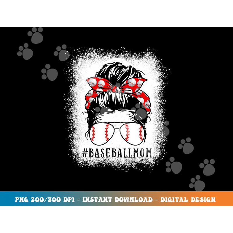 Baseball Mom Messy Bun Proud Mama Baseball Scarf Sunshades png, sublimation copy.jpg