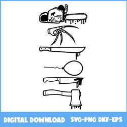 horror movie weapons svg, michael myers svg, horror character svg, horror svg, halloween svg, eps dxf file