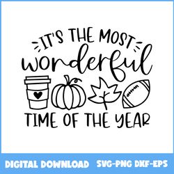 it's the most wonderful time of the year halloween svg, pumpkin svg, coffee svg, halloween svg, png eps dxf file