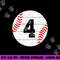 Baseball Number 4 Ball Vintage for Baseball Players Gift png, sublimation copy.jpg