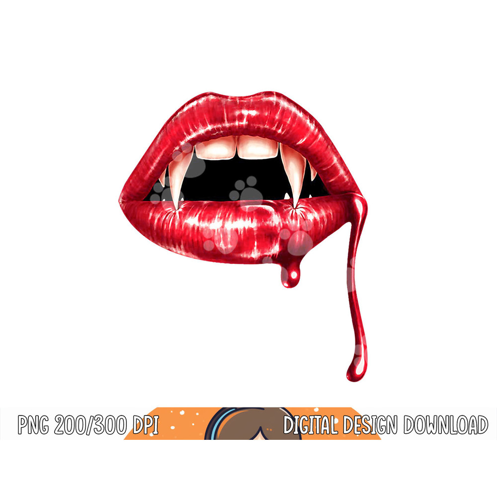 Awesome Vampire Fangs Lips Halloween Trick Or Treat png, sublimation copy.jpg