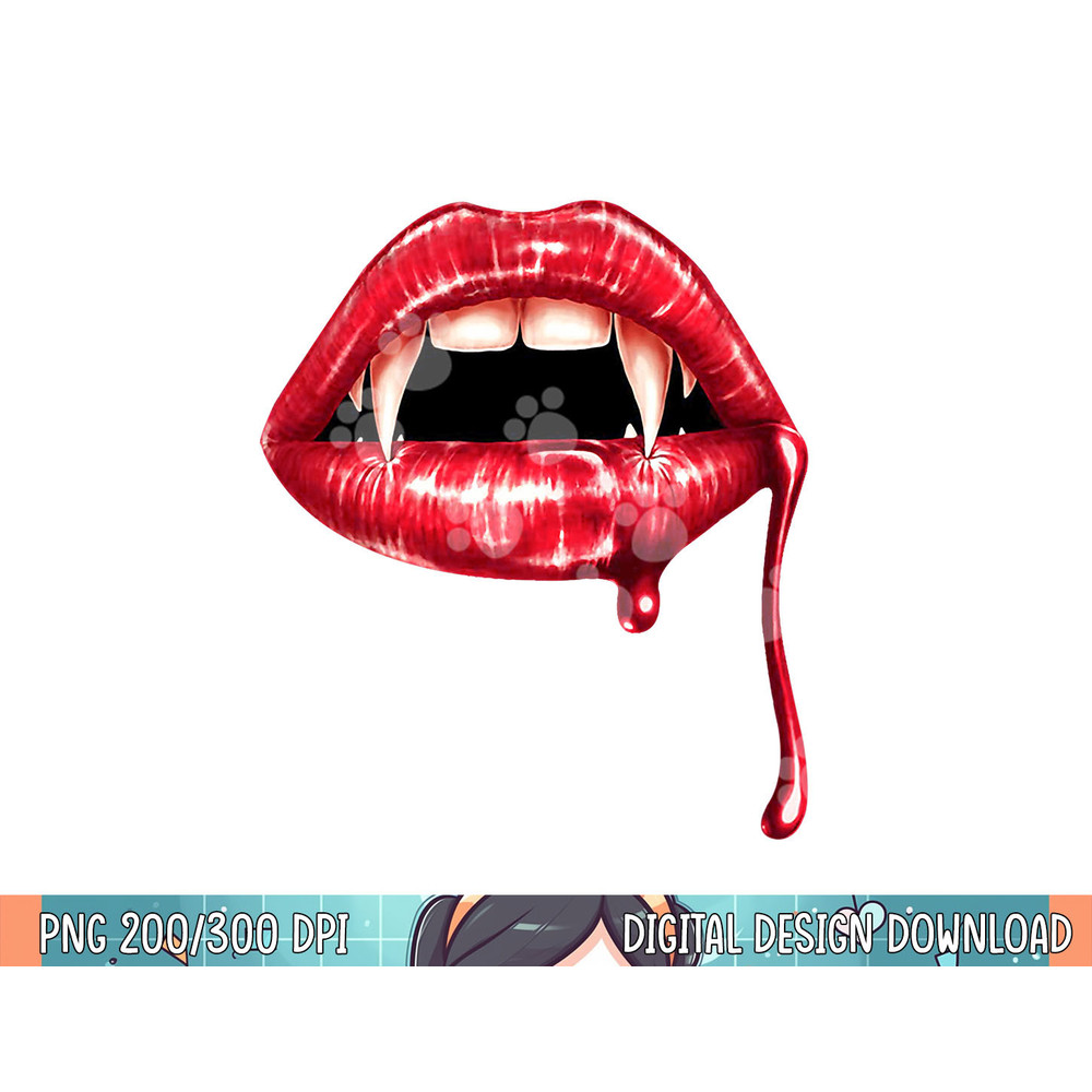 Awesome Vampire Fangs Lips Halloween Trick Or Treat png, sublimation copy.jpg