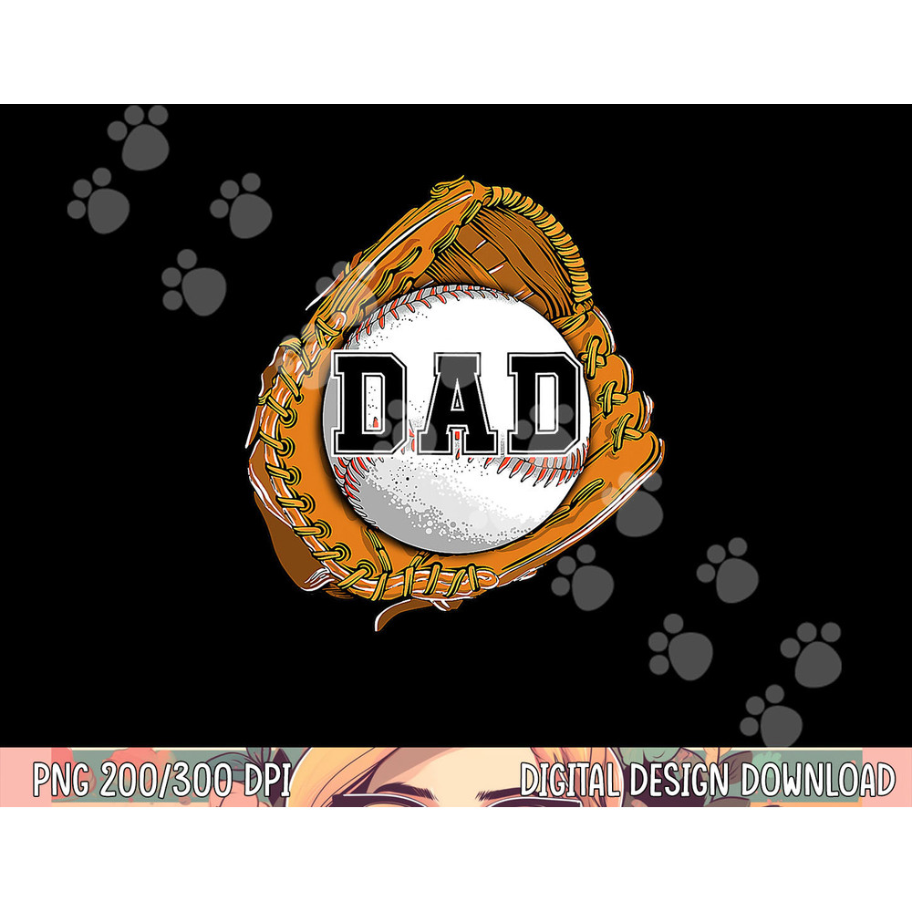 Baseball Catch Glove Baseball Dad Baseball Daddy Fathers Day png, sublimation copy.jpg