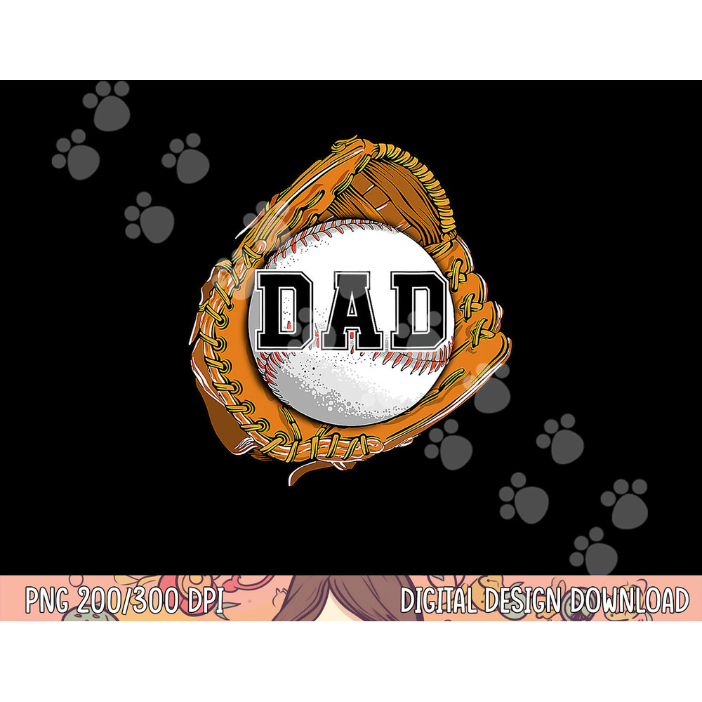 Baseball Catch Glove Baseball Dad Baseball Daddy Fathers Day png, sublimation copy.jpg