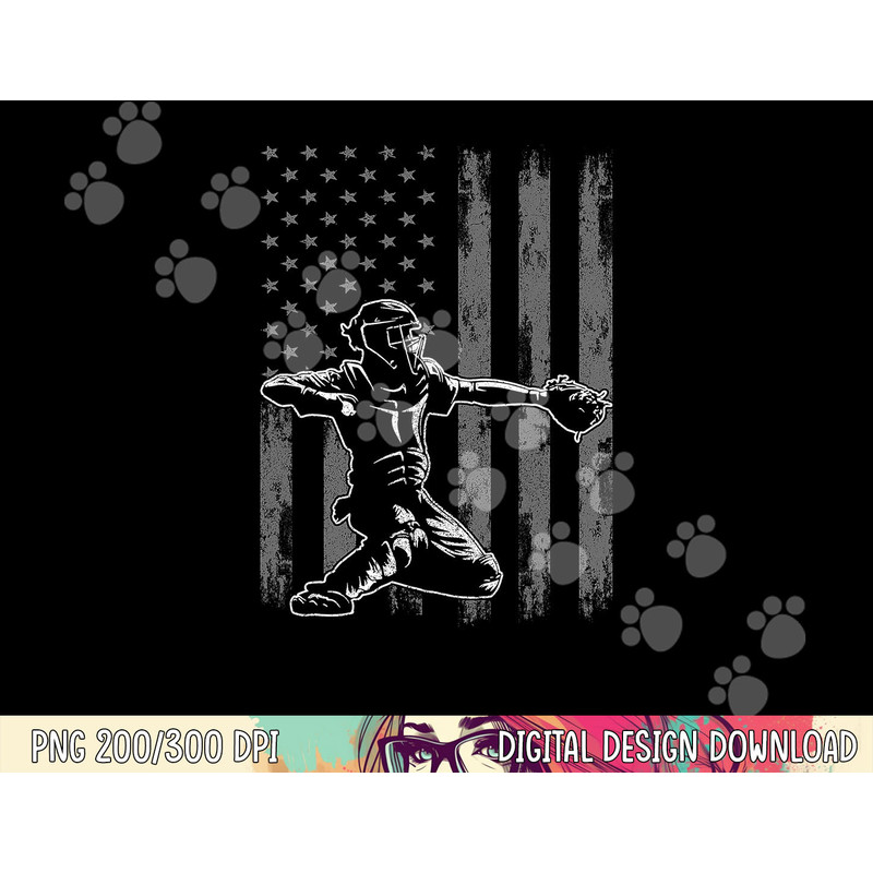 Baseball Catcher Shirt For Boys Men, Baseball USA Flag png, sublimation copy.jpg
