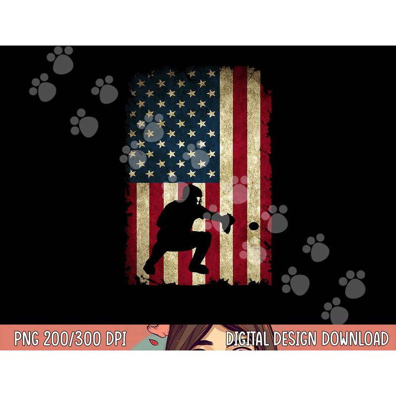 Baseball Catchers Gear Sports American Flag Little Leaguer png, sublimation copy.jpg