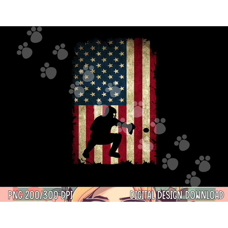 Baseball Catchers Gear Sports American Flag Little Leaguer png, sublimation copy.jpg