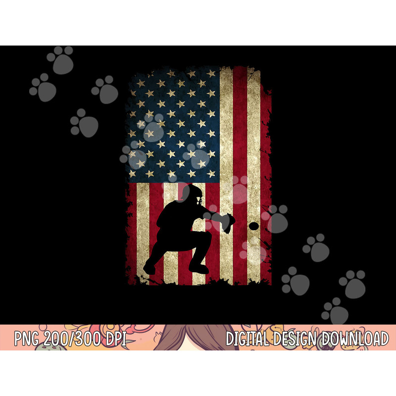Baseball Catchers Gear Sports American Flag Little Leaguer png, sublimation copy.jpg
