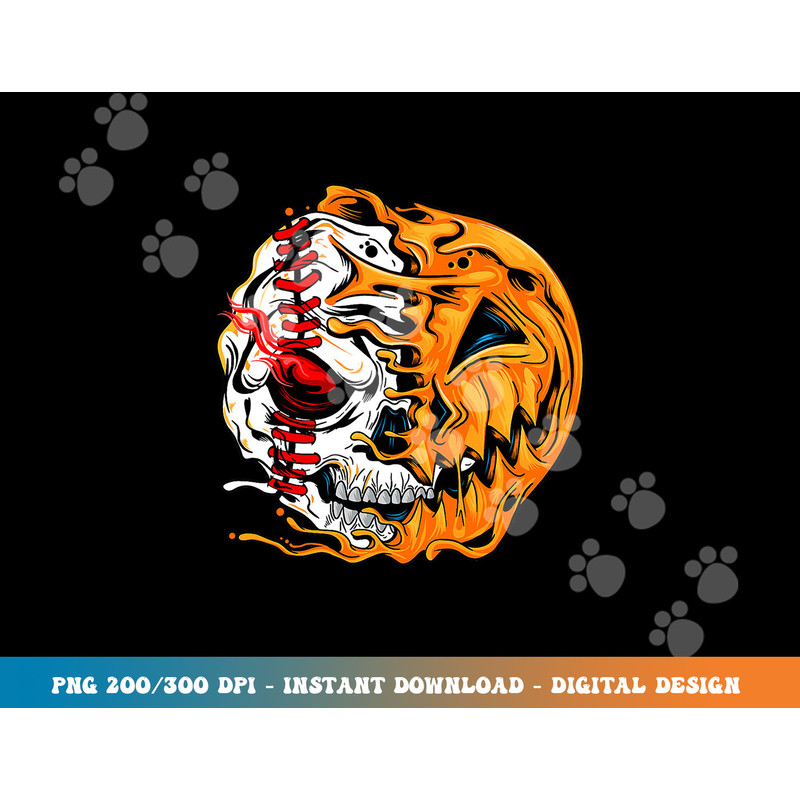 Baseball Player Halloween Pumpkin Skeleton, Skull Kids Teens  png,sublimation copy.jpg